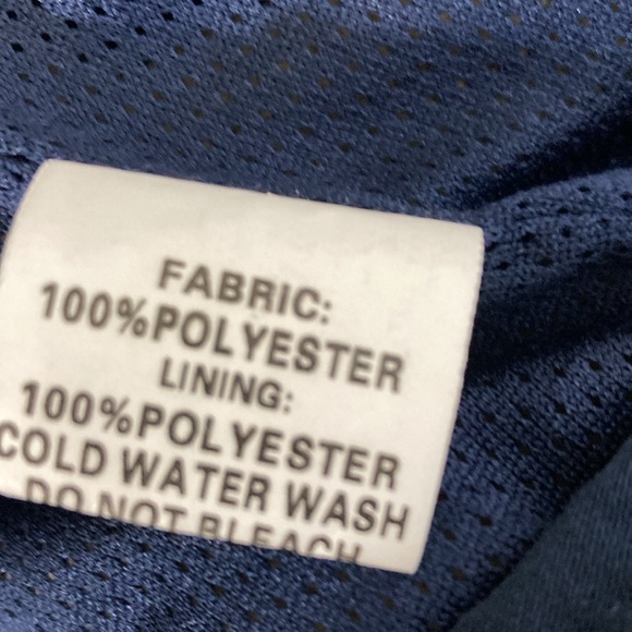 Wanna B Sherpa Vest Women Size M Blue & Cream Red Pull String on Pocket & Zipper - Picture 9 of 10